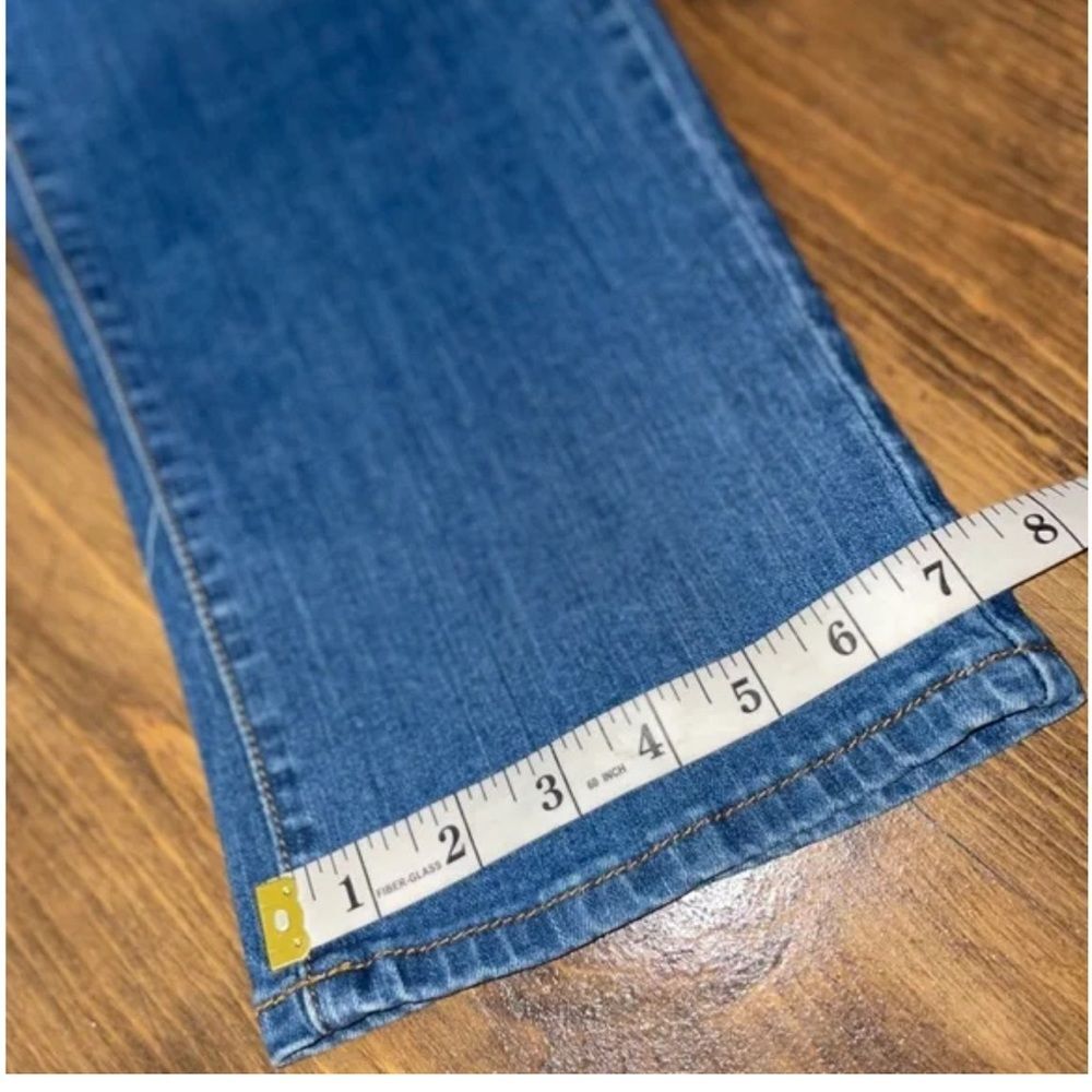 L & B Creations Silver Sequin Patch Boyfriend Skinny Jean - Size 20 denim Blue - Picture 10 of 11